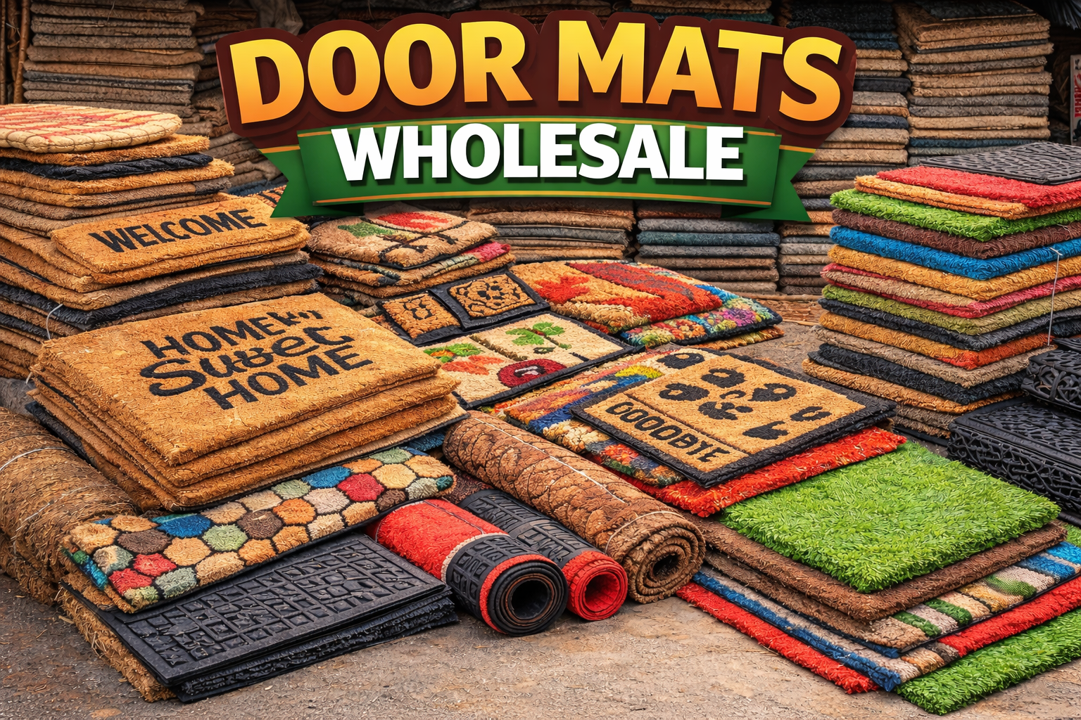 Door mat wholesaler in Kerala, Rubber and coir doormat outdoor exporter, Best Coir doormat in Kerala